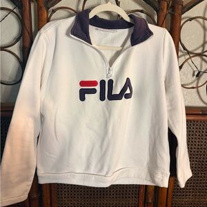 Fila Navy and White Sweatshirt